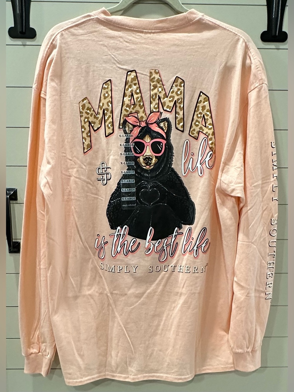 NWT Simply Southern "Mama Life is the Best Life" Long Sleeve Tee Size XL